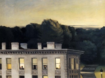  Hopper Pintura al %C3%B3leo - casa al anochecer Edward Hopper